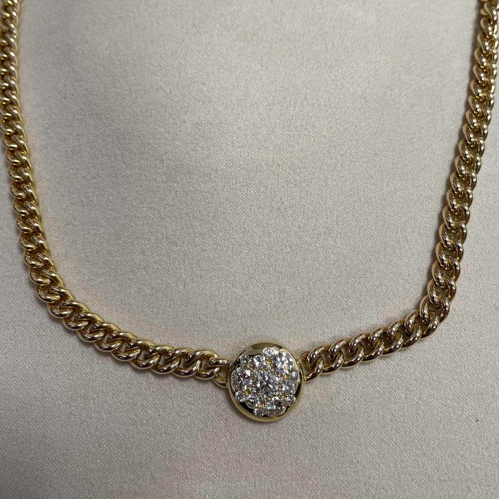 Tu - collana in oro 18kt con diamanti