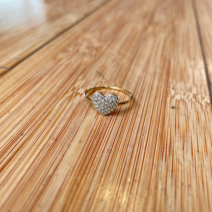 .cuore. - anello in oro 18kt con diamanti