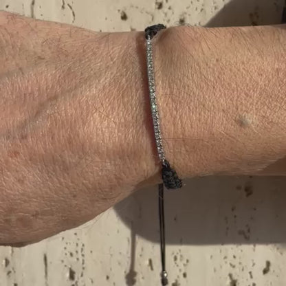 Mine - bracciale uomo in oro bianco 18kt e diamanti